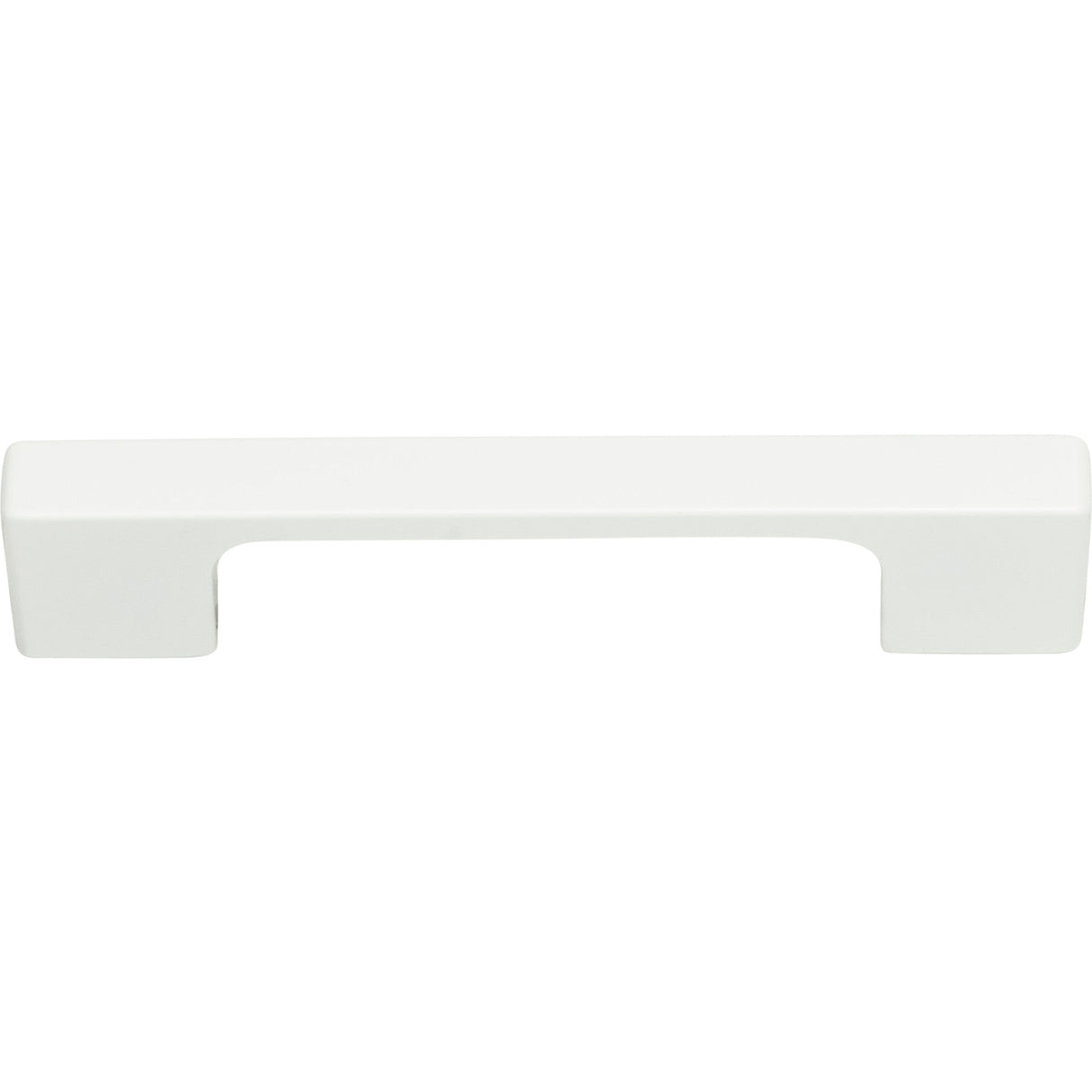 Atlas Homewares Thin Square Pull 3 3/4 Inch (c-c) High White Gloss