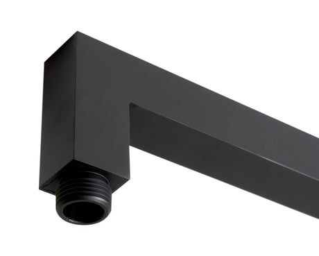 Black Matte 20" Square Wall Shower Arm