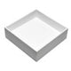 14" Square White Matte Solid Surface Resin Sink