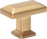 Atlas Homewares Sweetbriar Lane Rectangle Knob 1 3/8 Inch Warm Brass