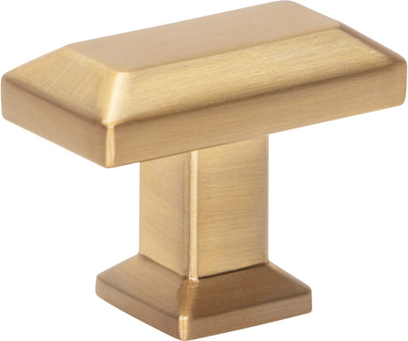 Atlas Homewares Sweetbriar Lane Rectangle Knob 1 3/8 Inch Warm Brass