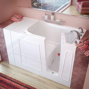 MediTub Walk-In 30 x 53 Right Drain White Whirlpool & Air Jetted Walk-In Bathtub