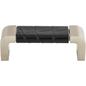 Atlas Homewares Paradigm Pull 3 Inch (c-c) BN & Black Croc Leather