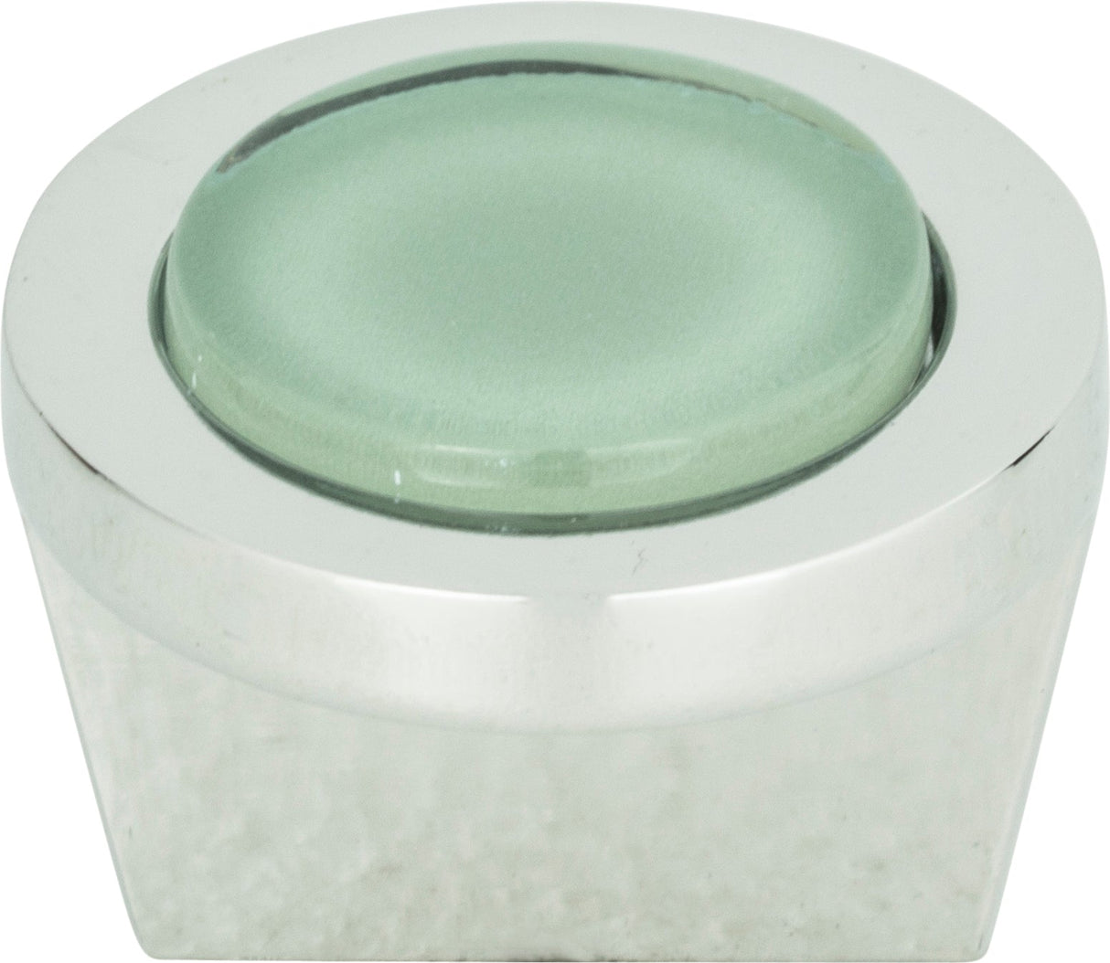 Atlas Homewares Spa Green Round Knob 1 1/4 Inch Polished Chrome