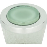 Atlas Homewares Spa Green Round Knob 1 1/4 Inch Polished Chrome