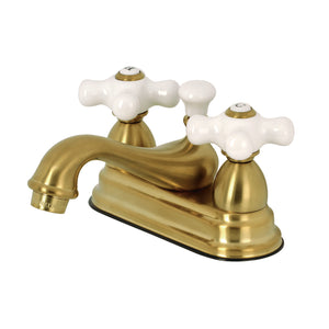 Kingston Brass KS3607PX 4 in. Center Bathroom Faucet, Brushed Brass