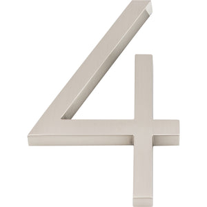 Atlas Homewares Modern Avalon #4 6 Inch Brushed Nickel