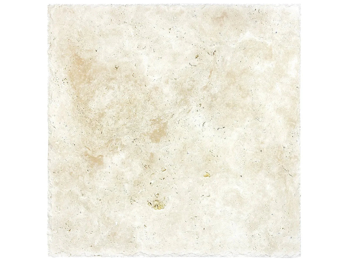 Anatolia Tile 16X16 Travertine Chiseled & Brushed Ivory Stone Tile 73-506  - premium natural stone mosaic tile from Anatolia Tile, available at PoshHaus showroom in Keene, NH