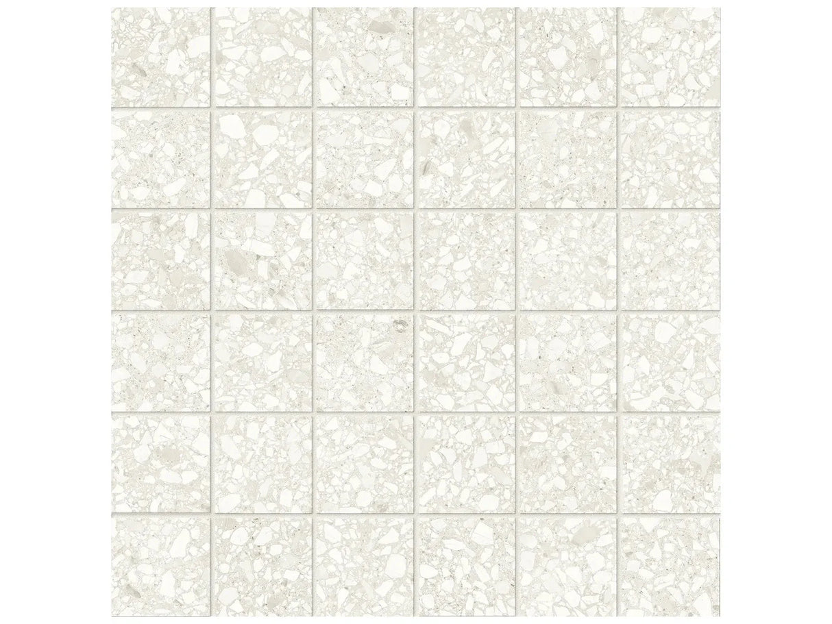 Anatolia Tile 2X2 Station Ivory Matte 36 Piece Porcelain Mosaics. 1 Sheet = .96 Sq. Ft. 4501-0316-0 (63-666) Ivory 2x2 - premium natural stone mosaic tile from Anatolia Tile, available at PoshHaus showroom in Keene, NH