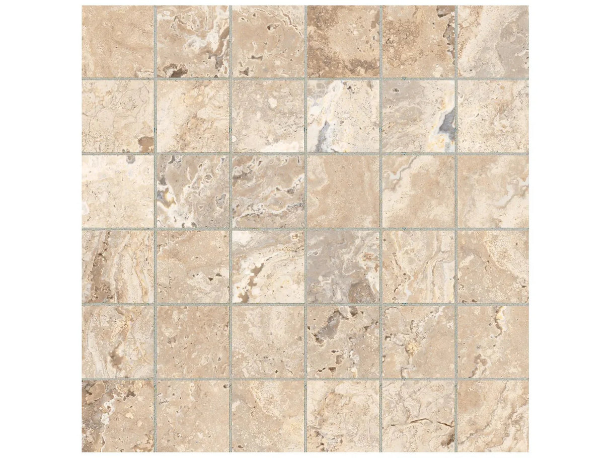Anatolia Tile 2X2 Antico Matte Ivory 36 Piece Porcelain Mosaics. 1 Sheet = .97 Sq. Ft. 4501-0007-0 (63-463) Ivory 2x2 - premium natural stone mosaic tile from Anatolia Tile, available at PoshHaus showroom in Keene, NH