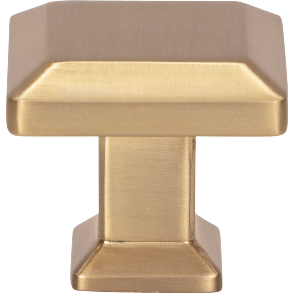 Atlas Homewares Sweetbriar Lane Square Knob 1 1/4 Inch Warm Brass