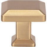 Atlas Homewares Sweetbriar Lane Square Knob 1 1/4 Inch Warm Brass