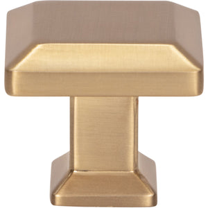 Atlas Homewares Sweetbriar Lane Square Knob 1 1/4 Inch Warm Brass