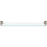 Atlas Homewares Sutton Place Bath Glass Shelf 24 Inches Polished Nickel