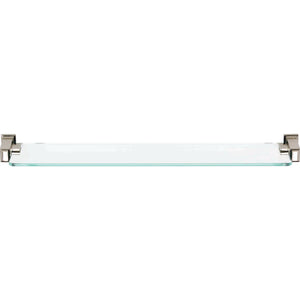 Atlas Homewares Sutton Place Bath Glass Shelf 24 Inches Polished Nickel