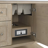 Breckenridge 36" Single Vanity, Whitewashed Oak, w/ 3 CM Siberian Silestone Top