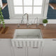 ALFI brand AB3018HS-W 30 inch White Reversible Smooth / Fluted Single Bowl Fireclay Farm Sink