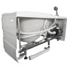 EAGO AM175-L  5'' White Acrylic Corner Whirlpool Bathtub - Drain on Left