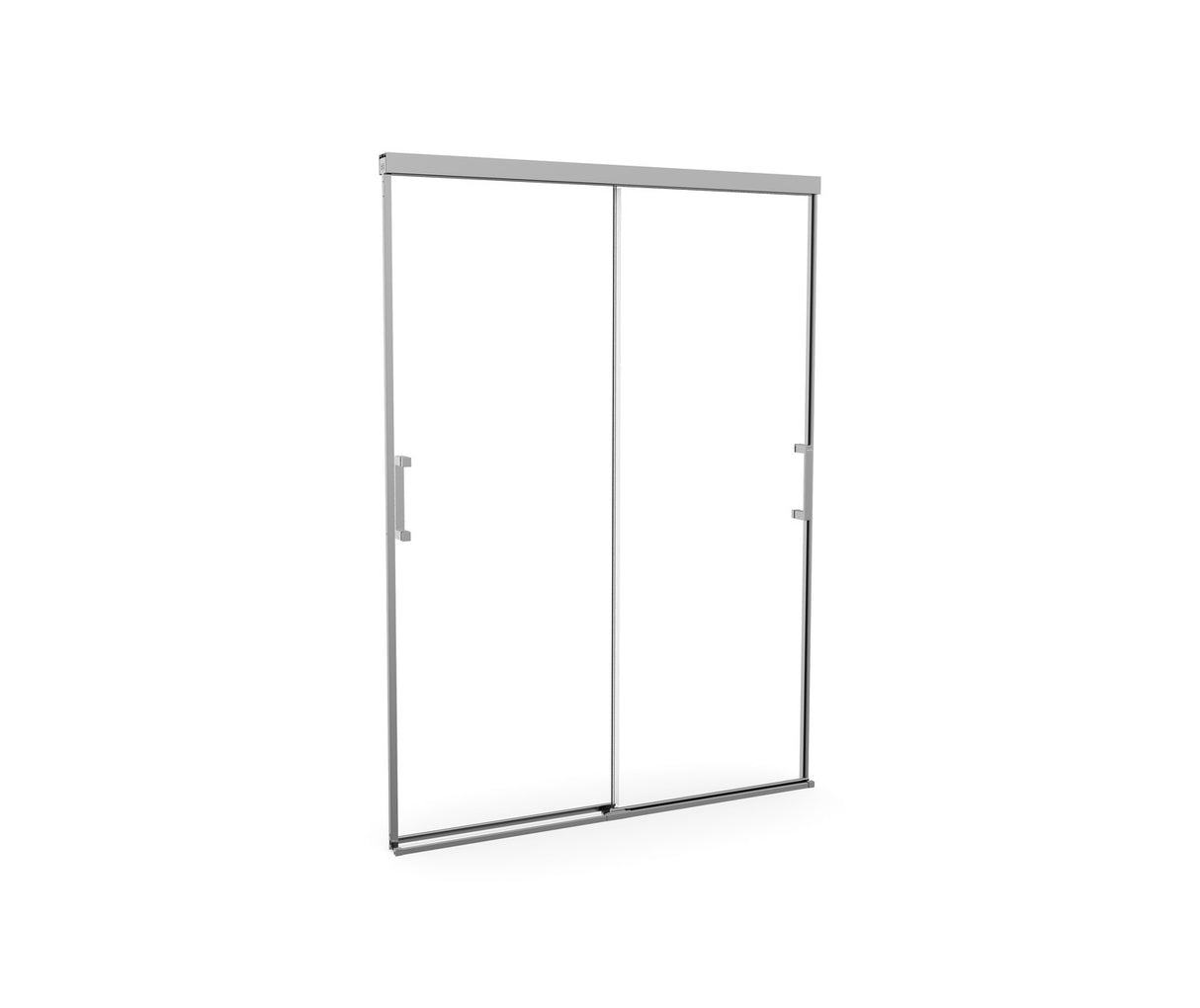 MAAX 138521-900-084-000 Incognito 74 51-54 x 74 in. 8mm Bypass Shower Door for Alcove Installation with Clear glass in Chrome