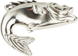Atlas Homewares Fish Knob 2 1/4 Inch Brushed Nickel