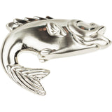Atlas Homewares Fish Knob 2 1/4 Inch Brushed Nickel