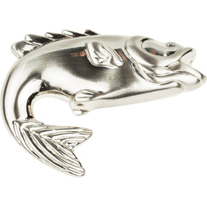 Atlas Homewares Fish Knob 2 1/4 Inch Brushed Nickel