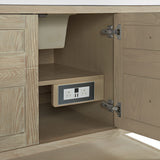 Breckenridge 60" Single Vanity, Whitewashed Oak, w/ 3 CM Victorian Silver Silestone Top w/ FreePower Wireless Charger