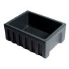 24" Black Matte Reversible Smooth / Fluted Single Bowl Fireclay Farm Sink