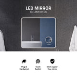 ANZZI BA-LMDFX013AL 27-in. x 31-in. LED Front/Back Light Magnifying Bathroom Mirror w/Defogger