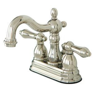Kingston Brass KB1606AL Heritage 4 in. Centerset Bathroom Faucet, Polished Nickel