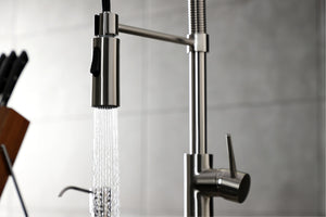 Gourmetier LS8778NYL New York Single-Handle Pre-Rinse Kitchen Faucet, Brushed Nickel