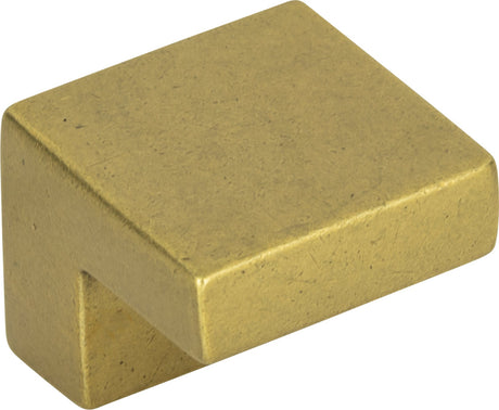 Atlas Homewares Small Square Knob 5/8 Inch (c-c) Vintage Brass