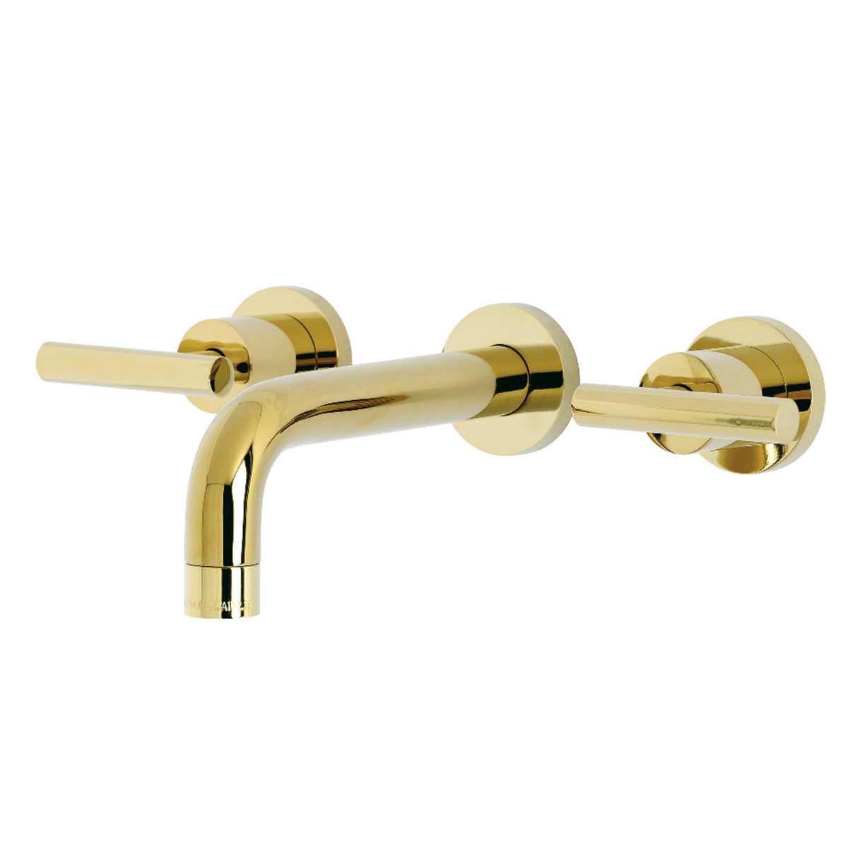 Kingston Brass KS8122CML Manhattan 2-Handle 8 in. Wall Mount Bathroom Faucet, Polished Brass