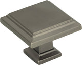 Atlas Homewares Sutton Place Square Knob 1 1/4 Inch Slate