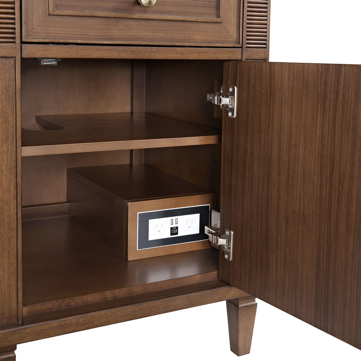 Lorelai 60" Double Vanity, Mid-Century Walnut w/ 3 CM Ethereal Noctis Silestone Top