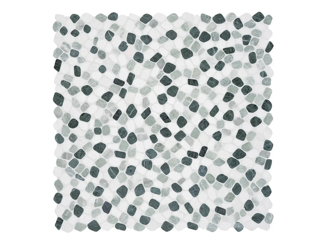 Anatolia Cabana Jade Blend Pebble Tumbled Marble Mosaic - 1 Sheet = 1 Sqft 5001-0458-0 Jade Blend - premium natural stone mosaic tile from Anatolia Tile, available at PoshHaus showroom in Keene, NH