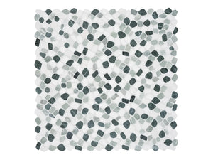 Cabana Jade Blend Pebble Tumbled Marble Mosaic - 1 Sheet = Sqft