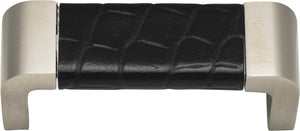 Atlas Homewares Paradigm Pull 3 Inch (c-c) BN & Black Croc Leather