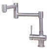 ALFI brand AB2038-BSS Solid Brushed Stainless Steel Retractable Single Hole Kitchen Faucet