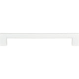 Atlas Homewares Round Rail Pull 7 9/16 Inch (c-c) High White Gloss