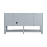Breckenridge 60" Single Vanity, Serenity Blue, w/ 3 CM Eternal Jasmine Pearl Silestone Top w/ FreePower Wireless Charger