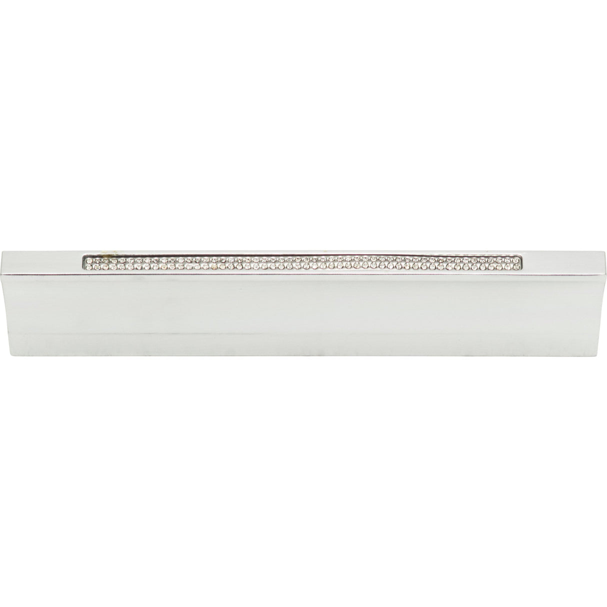 Atlas Homewares Crystal Inset Thin Pull 5 1/16 Inch (c-c) Matte Chrome