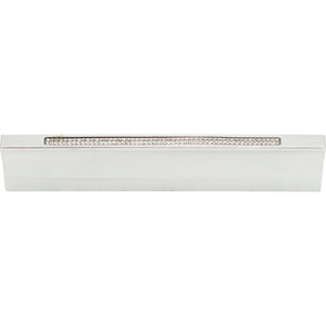 Atlas Homewares Crystal Inset Thin Pull 5 1/16 Inch (c-c) Matte Chrome