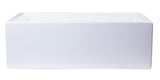 ALFI brand AB3018SB-W  30" White Smooth Apron Solid Thick Wall Fireclay Single Bowl Farm Sink
