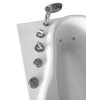 EAGO AM175-R  5' White Acrylic Corner Whirlpool Bathtub - Drain on Right
