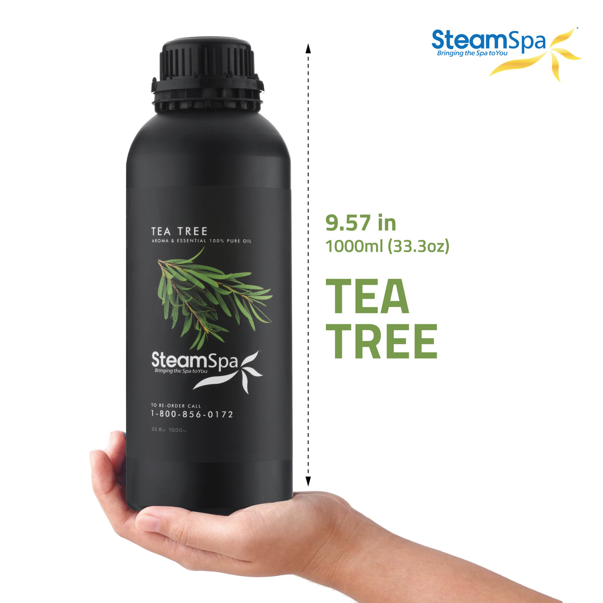 100% Natural Essence of Tea Tree 1000ml Aromatherapy Bottle G-OILTEATREE1K