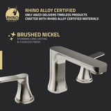 ANZZI L-AZ902BN 2-Handle 3-Hole 8 in. Widespread Bathroom Faucet With Pop-up Drain in Brushed Nickel