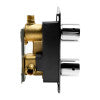ALFI brand AB3809-PC Polished Chrome Round Knob 1 Way Thermostatic Shower Mixer