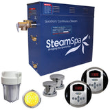 SteamSpa Royal 12 KW QuickStart Acu-Steam Bath Generator Package in Polished Chrome RY1200CH