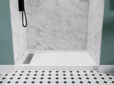 ANZZI SB-AZ103L ALEXANDER 48 in. x 32 in. Left Drain Shower Base in White